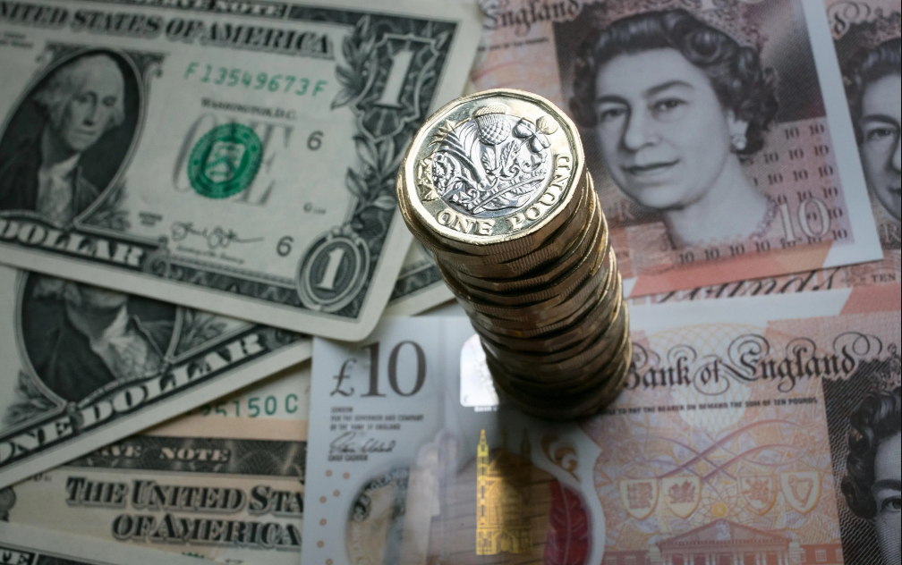 pounds rising against dollar